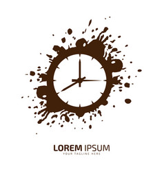 A Logo Of Brown Watch Icon Abstract Clock