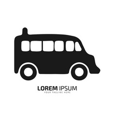 A Logo Of Bus Icon Abstract Public Van Silhouette