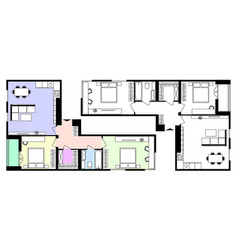 Apartment Floor Plan Technical 2d