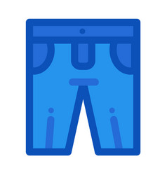 Clothes Flat Color Long Shorts Pictogram