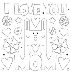 I Love You Mom Coloring Page