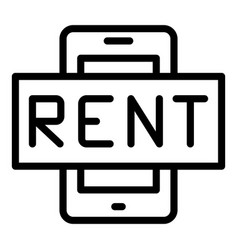 Rent Phone Bike Icon Outline Public