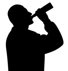 Man Drinking Alcohol From Bottle