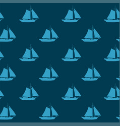 Marine Sailboat Seamless Pattern