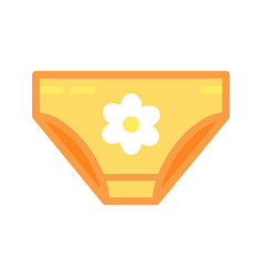 Clothes Flat Color Women Panties Pictogram