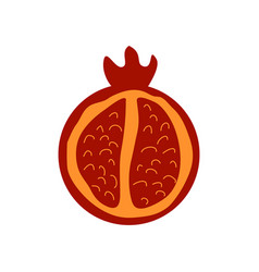 Hand Drawn Pomegranate Flat