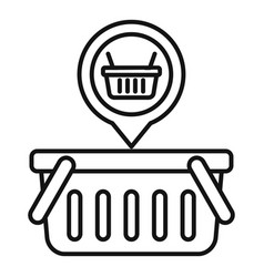 Online Store Basket Icon Outline Sale