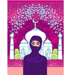 A Young Beautiful Muslim Women On Seamless