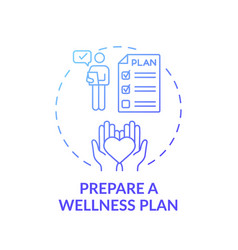 Wellness Plan Preparation Concept Icon