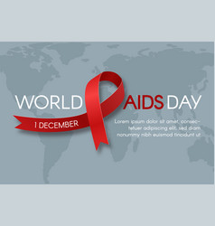 World Aids Day Banner Flat