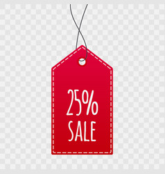 25 Percent Sale Shopping Tag Isolated Icon