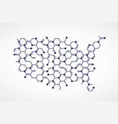 America Biomedical Map Molecular Structure