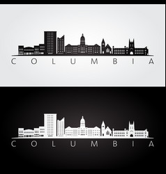 Columbia Missouri Skyline And Landmarks