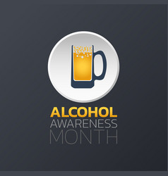 Alcohol Awareness Month Icon Design Infographic