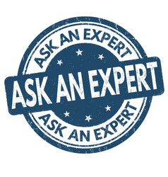 Ask An Expert Grunge Rubber Stamp