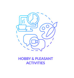 Hobby Pleasant Activities Blue Gradient Concept