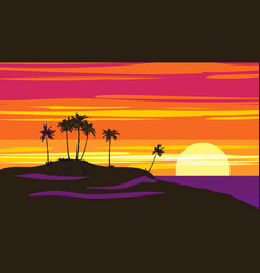 Tropical Sunset Summer Beach Landscape Exotic