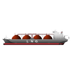 A Huge Ship Tanker With Liquefied Natural Gas Lng