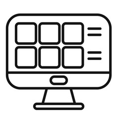 Computer Online Store Icon Outline Order