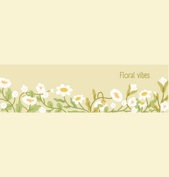 Floral Banner Background Spring Flowers