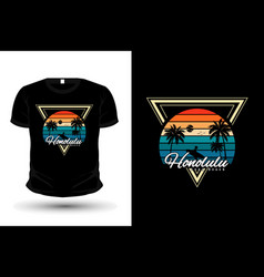 Honolulu Long Beach Merchandise Silhouette T