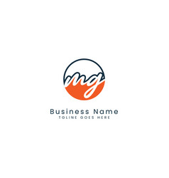 M G Mg Initial Letter Handwritten Signature Logo