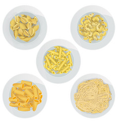 Set Of Different Types Pasta