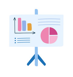 Cute Hand Drawn Clipart Of Flipchart With Graphs