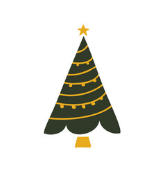 Flat Hand Drawn Christmas Tree