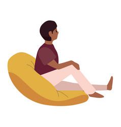 Guy Sitting On Bean Chair