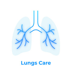 Lung Care Icon In Glass Morphism Style