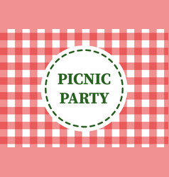 Poster Picnic Party On Tablecloth