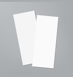 Two Empty White Vertical Tickets Or Price List