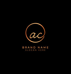 A C Ac Initial Letter Handwritten Signature Logo