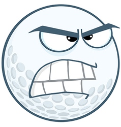 Angry Golf Ball Cartoon Character