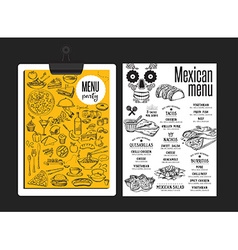 Menu Mexican Restaurant Template Placemat