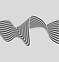 Striped Black And White Line On Abstract