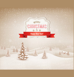 Christmas Winter Landscape Background