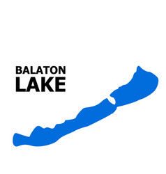 Flat Map Balaton Lake With Name