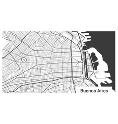 Map Buenos Aires City Argentina Horizontal