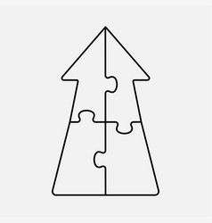 Diagram Infographic For 4 Steps Arrow Puzzle