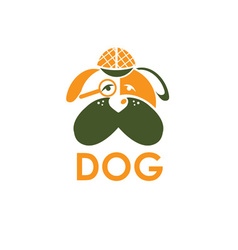 Dog In Sherlock Holmes Hat Design Template