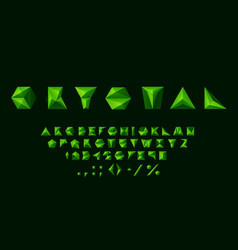 Emerald Crystal Font 3d Low Poly Type Typeface