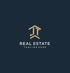 Initial Jt Logo For Real Estate With Simple