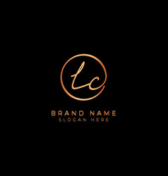 L C Lc Initial Letter Handwritten Signature Logo