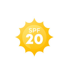 Spf 20 Sun Uv Protection Icon