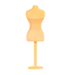 Wood Bust Mannequin Icon Cartoon Style