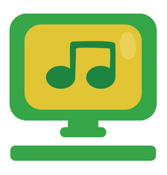 Computer Music Player On A White Background