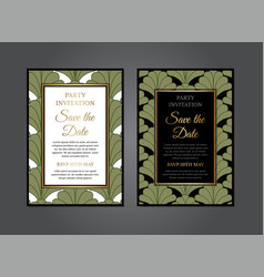 Green Art Deco Gatsby Invitation Design