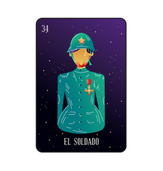 Loteria Soldier Card